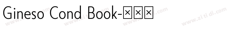 Gineso Cond Book字体转换